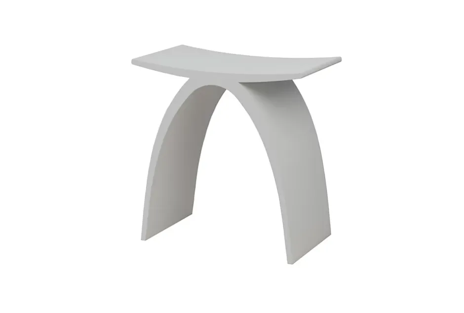 Bernstein Tabouret de douche Siège baignoire antidérapant, Chaise salle de bain waterproof fonte minérale - 43x43x23,5cm (LxHxP) - PB4001* Siège De Douche