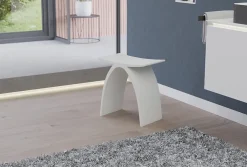 Bernstein Tabouret de douche Siège baignoire antidérapant, Chaise salle de bain waterproof fonte minérale - 43x43x23,5cm (LxHxP) - PB4001* Siège De Douche