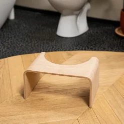 Wellcare Tabouret physiologique de toilette en bois* Barre D'Appui