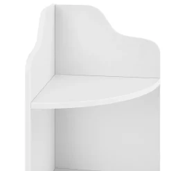 [En.Casa] Étagère Angle Bjurholm pour Salle de Bain à 4 Niveaux 90 x 28 x 28 cm Blanc en.casa