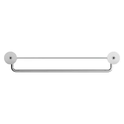 GoodHome Étagère avec porte-serviettes en verre et acier inoxydable chromé H.40 cm Cavally* Etagère Salle De Bains