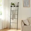 [En.Casa] Étagère échelle Oeksnes acier 160 x 50 x 28 cm noir en.casa* Etagère Salle De Bains
