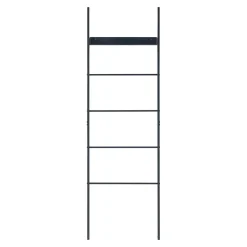 [En.Casa] Étagère échelle Oeksnes acier 160 x 50 x 28 cm noir en.casa* Etagère Salle De Bains