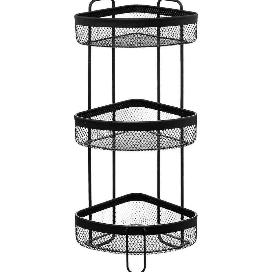 5Five Étagère d'angle 3 niveaux Métal noir Mayaj -* Etagère Salle De Bains