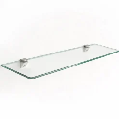 Tulup Étagère De Salle 90x13 cm Au-Dessus Du Lavabo Avec Supports En Métal Chromé* Etagère Salle De Bains