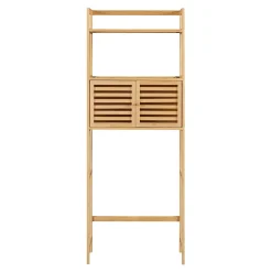 [En.Casa] Étagère de toilette Haugesund bambou 158 x 60 x 26 cm naturel en.casa
