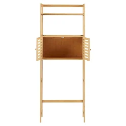[En.Casa] Étagère de toilette Haugesund bambou 158 x 60 x 26 cm naturel en.casa
