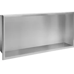 Rea ÉTAGÈRE D'ENCASTREMENT POUR SALLE DE BAINS 3 30X60X10 BRUSH STEEL* Etagère Salle De Bains