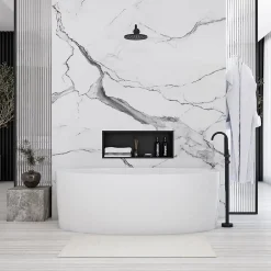 Rea ÉTAGÈRE D'ENCASTREMENT POUR SALLE DE BAINS 6 30X60X10 BLACK
