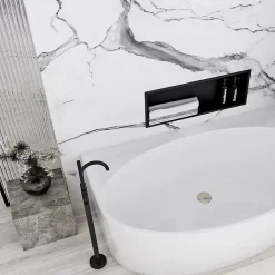 Rea ÉTAGÈRE D'ENCASTREMENT POUR SALLE DE BAINS 6 30X60X10 BLACK