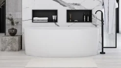 Rea ÉTAGÈRE D'ENCASTREMENT POUR SALLE DE BAINS 5 30X45X10 BLACK