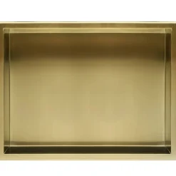 Rea ÉTAGÈRE D'ENCASTREMENT POUR SALLE DE BAINS 8 30X45X10 BRUSH GOLD