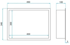 Rea ÉTAGÈRE D'ENCASTREMENT POUR SALLE DE BAINS 2 30X45X10 BRUSH STEEL