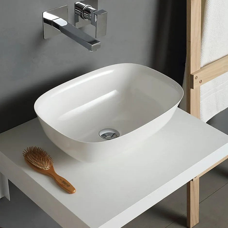 Kiamami Valentina Étagère En Bois Pour Lavabo Blanc De 120 Cm - Valentina* Plan De Travail Salle De Bains
