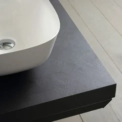 Kiamami Valentina Étagère Grise En Bois Pour Lavabo Sur Pied 60 Cm - Valentina