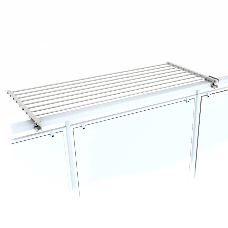 Foxydry Étagère linge blanc pliable extérieur 162x63x8 cm Duo