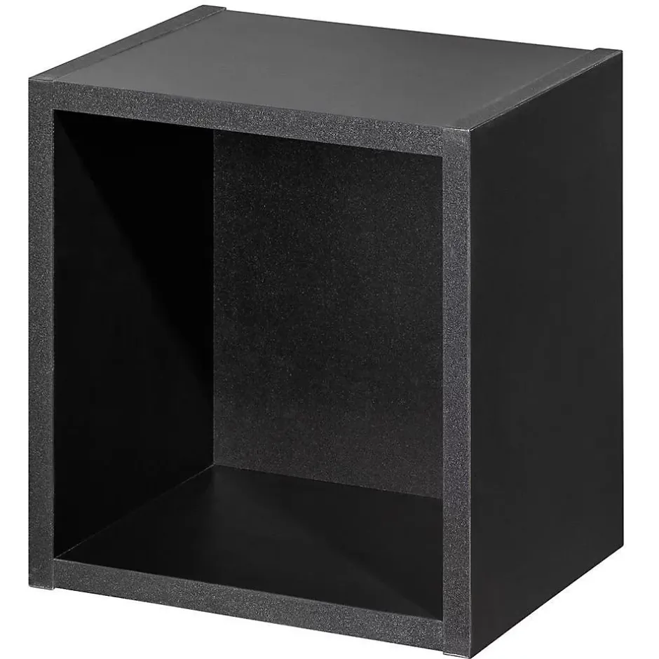 [En.Casa] Étagère murale de salle de bain Newport 27 x 25 x 21 cm noir en.casa* Etagère Salle De Bains
