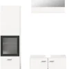 Chb Collection Tambo - Ensemble de 3 meubles de salle de bains (L/H/P : 102x186x33 cm) en mélaminé blanc, vasque non incluse* Meuble Sous Lavabo