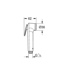 Grohe Tempesta-F Trigger Spray 30 Douchette 1 jet, Chrome (27512001)* Bidet