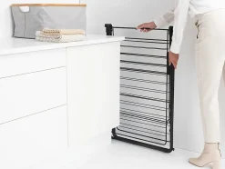 Brabantia Étendoir à linge 25 m Hangon avec portant à cintre coloris noir