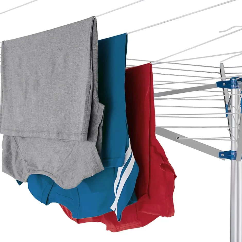 Tectake Étendoir à linge en aluminium à poignées pliables gris* Etendoir À Linge