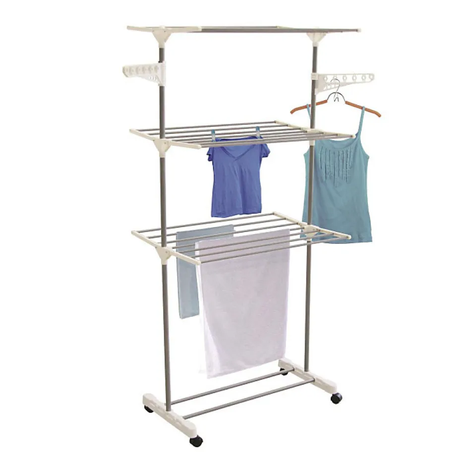 Paris Prix étendoir à Linge en Métal "3 étages" 16m Blanc* Etendoir À Linge