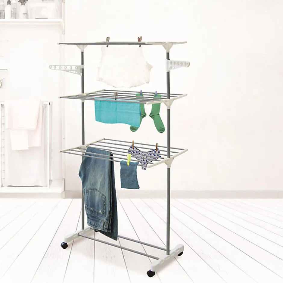 Paris Prix étendoir à Linge en Métal "3 étages" 16m Blanc* Etendoir À Linge