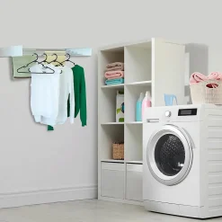 Kitchen Move Étendoir à linge mural COBRA Blanc Aluminium 6M
