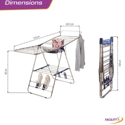 Facility'S Étendoir à linge pliable avec porte cintres* Etendoir À Linge