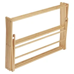 [En.Casa] Étendoir à linge pliable Grinau bambou 128 x 72 x 44 cm naturel en.casa