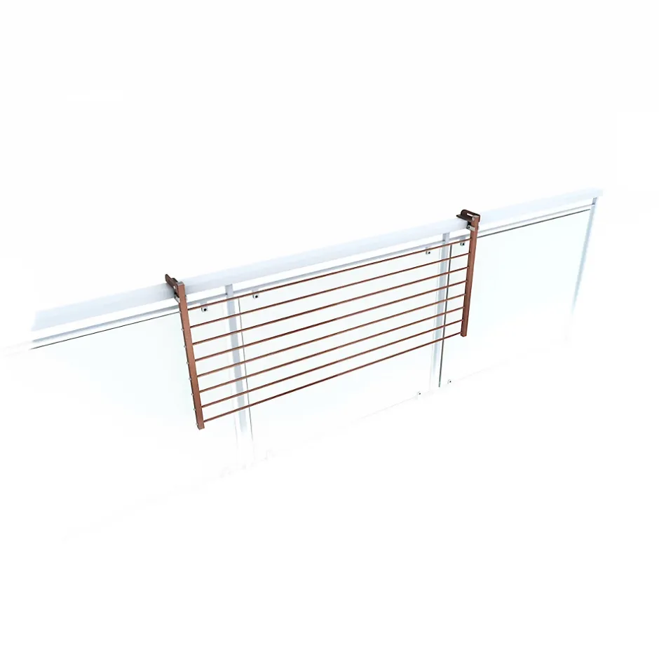 Foxydry Étendoir corten pliable pour balcon 62x63x8 cm Duo