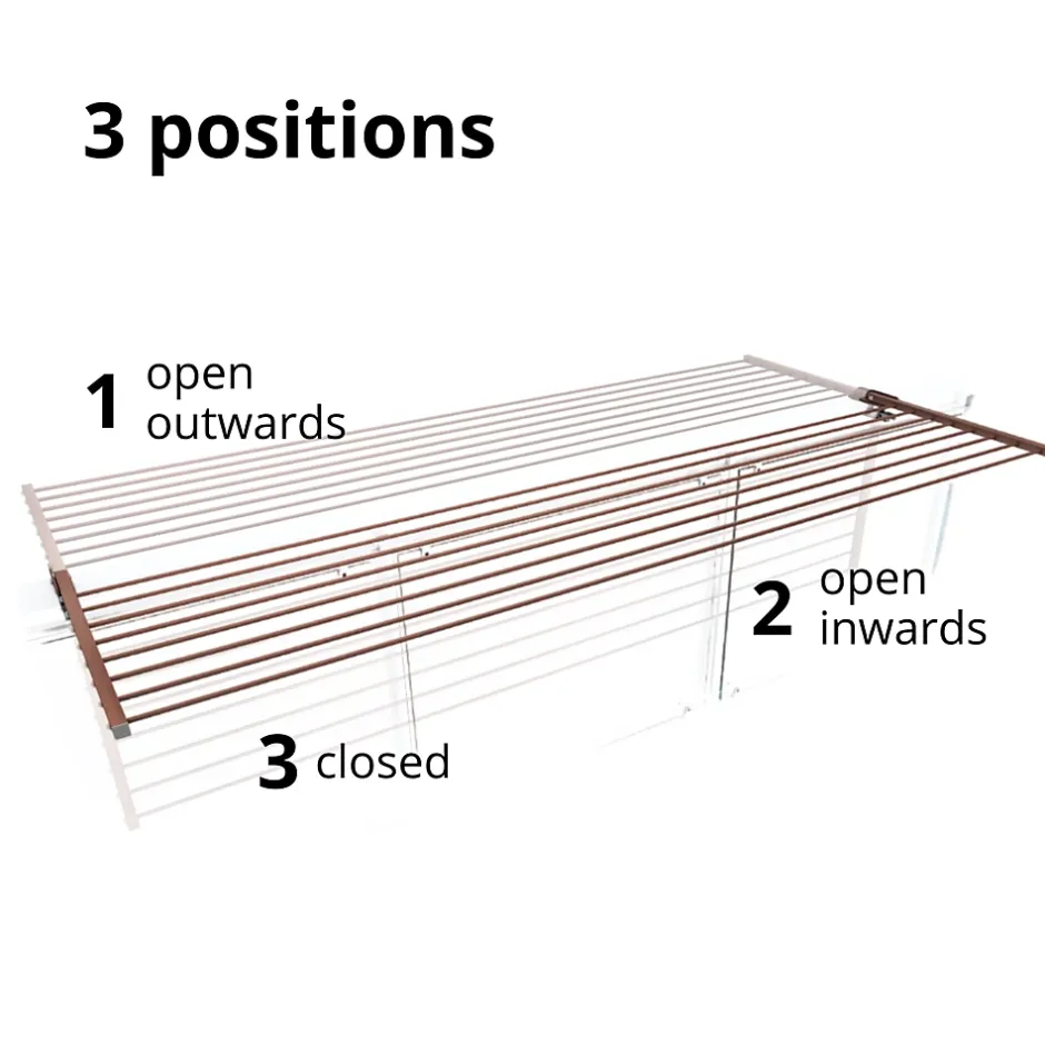 Foxydry Étendoir corten pliable pour balcon 62x63x8 cm Duo