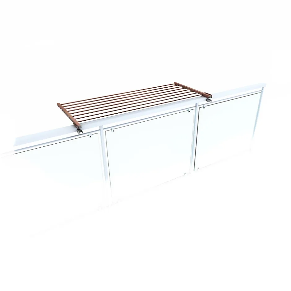 Foxydry Étendoir corten pliable pour balcon 62x63x8 cm Duo