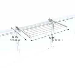 Foxydry Étendoir extérieur blanc rabattable alu 82x63x8 cm Duo* Etendoir À Linge