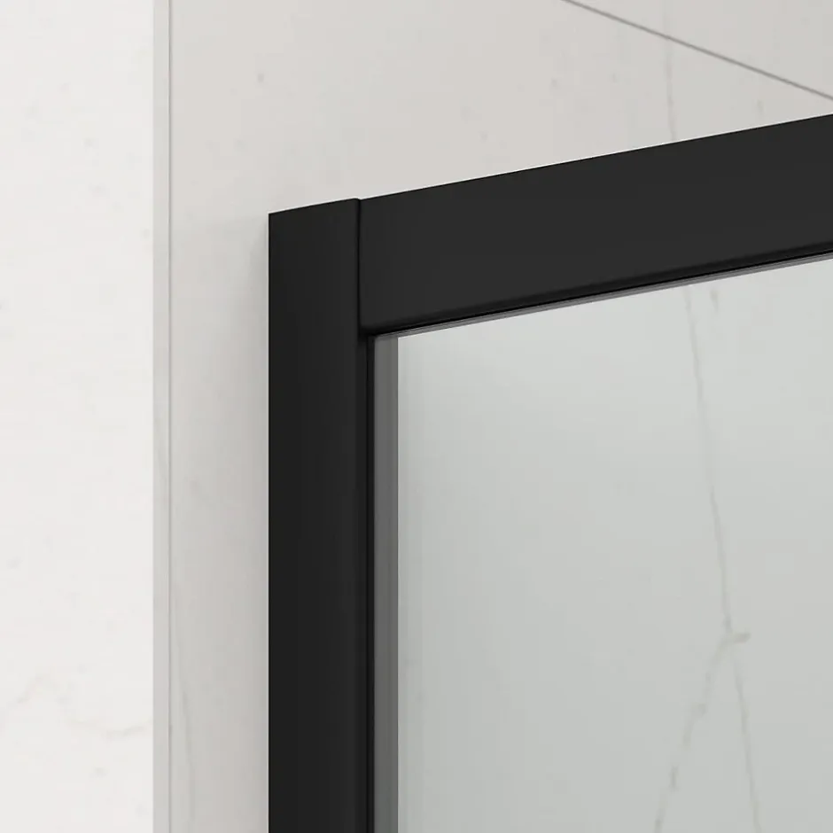 Swiss Aqua Technologies TEX BB Porte de douche 110x195cm coulissante anticalcaire avec profilés noir mat (SATTEXDBB110CT-SET)* Porte De Douche