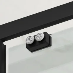 Swiss Aqua Technologies TEX BB Porte de douche 110x195cm coulissante anticalcaire avec profilés noir mat (SATTEXDBB110CT-SET)* Porte De Douche