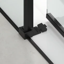 Swiss Aqua Technologies TEX BB Porte de douche 110x195cm coulissante anticalcaire avec profilés noir mat (SATTEXDBB110CT-SET)* Porte De Douche