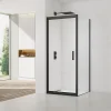 Swiss Aqua Technologies TEX-C ensemble porte compact/paroi 100x90cm anticalcaire avec profilés noir mat (SATTEXC100S90C)* Porte De Douche