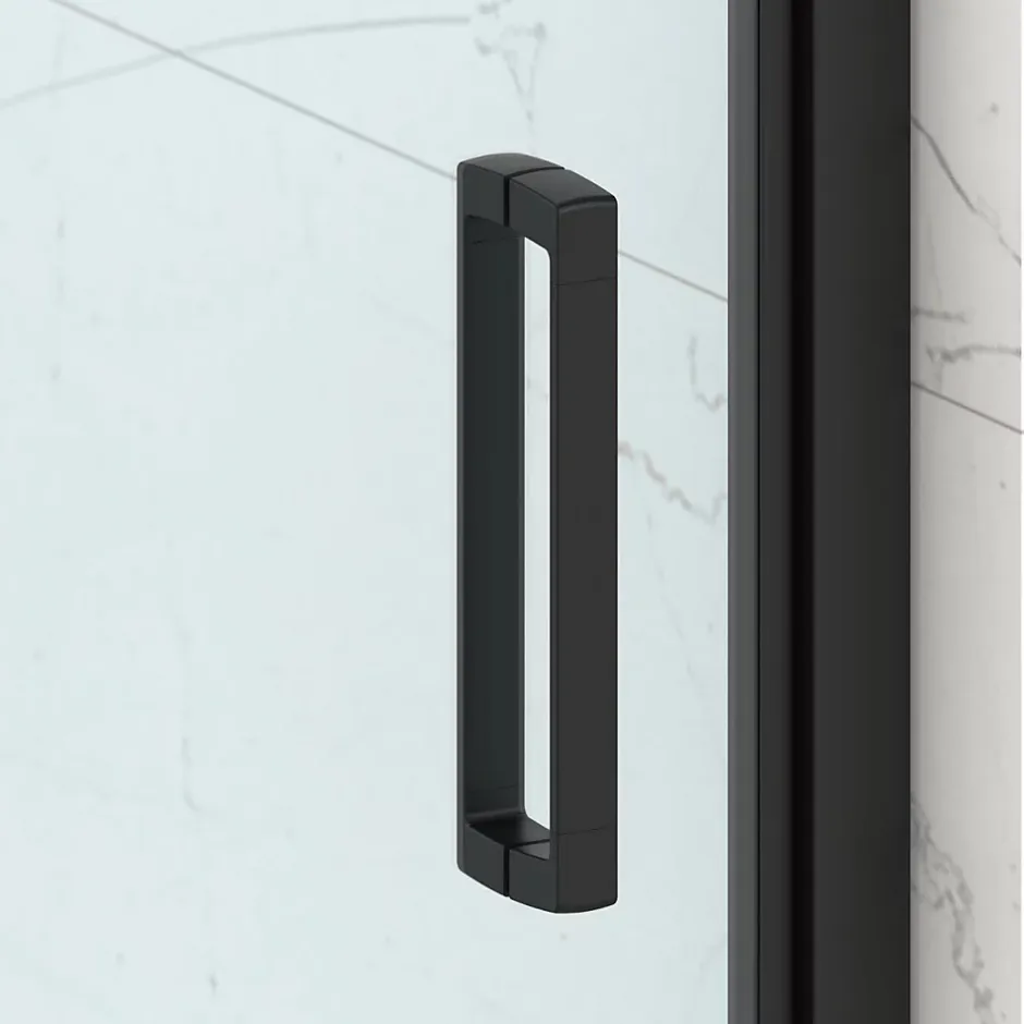 Swiss Aqua Technologies TEX-C ensemble porte compact/paroi 100x90cm anticalcaire avec profilés noir mat (SATTEXC100S90C)* Porte De Douche