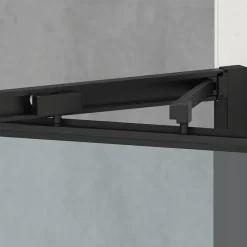 Swiss Aqua Technologies TEX-C Porte de douche 100x195cm ouverture gain de place anticalcaire avec profilés noir mat (SATTEXC100CT)* Porte De Douche