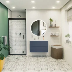 Swiss Aqua Technologies TEX-C Porte de douche 100x195cm ouverture gain de place anticalcaire avec profilés noir mat (SATTEXC100CT)* Porte De Douche
