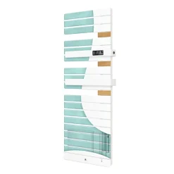 Thermor - Sèche-serviettes Allure 3 mat à droite avec soufflerie 1750W gris roche/chêne - 483190