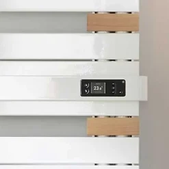 Thermor - Sèche-serviettes Allure 3 mat à droite avec soufflerie 1750W gris roche/chêne - 483190