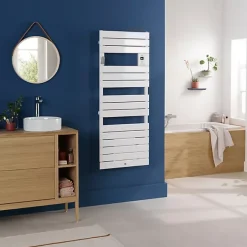 Thermor - Sèche-serviettes Riviera 2 avec soufflerie 1500W blanc brillant - 498218* Sèche-Serviettes Soufflant