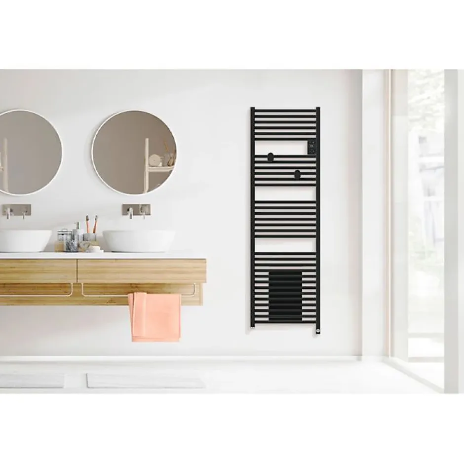Thermor Radiateur sèche-serviettes connecté Riva 5 avec soufflerie 20000W Blanc brillant