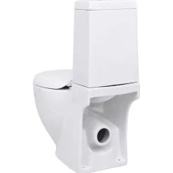 Vidaxl Toilette en céramique écoulement d eau à l arrière blanc* Wc À Poser