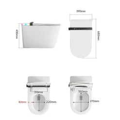 Nashi Toilette japonaise IANNA SORTIE HORIZONTALE, WC lavant automatique, haut de gamme