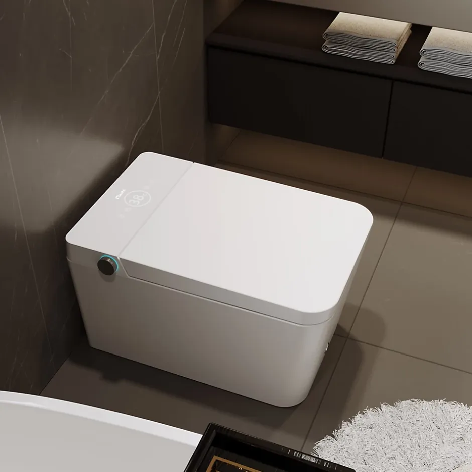 Nashi Toilette japonaise OVIAN SQUARE SORTIE VERTICALE, WC lavant automatique, design carré gamme supérieure
