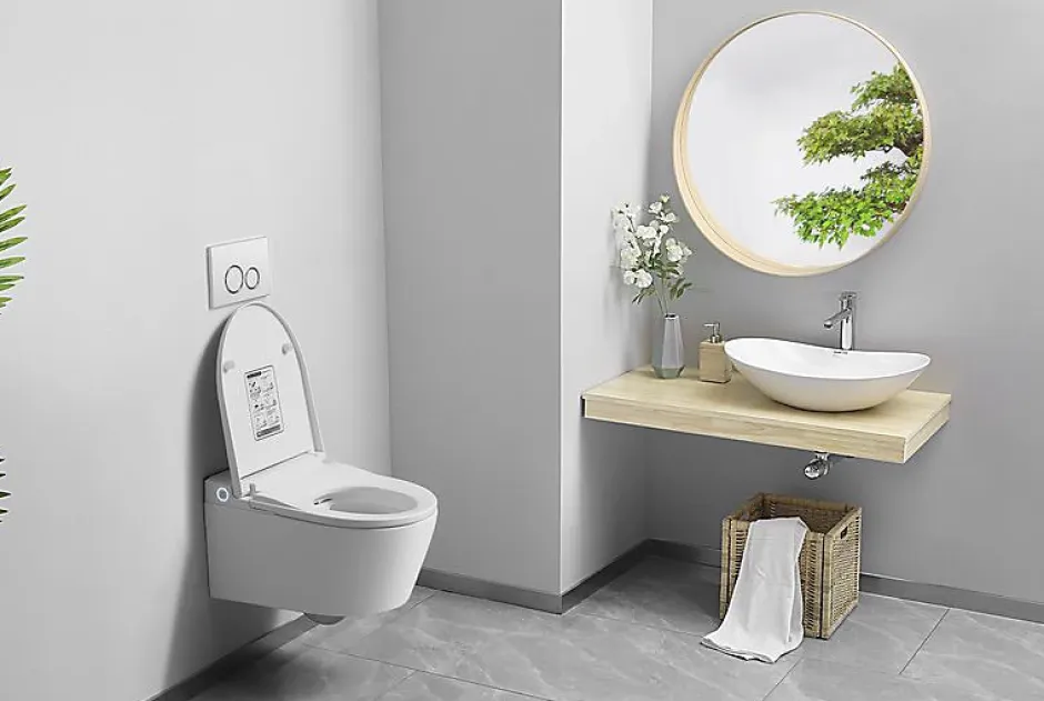 Nashi Toilette japonaise EOS suspendue avec bâti-support, WC lavant automatique, gamme supérieure* Wc Japonais