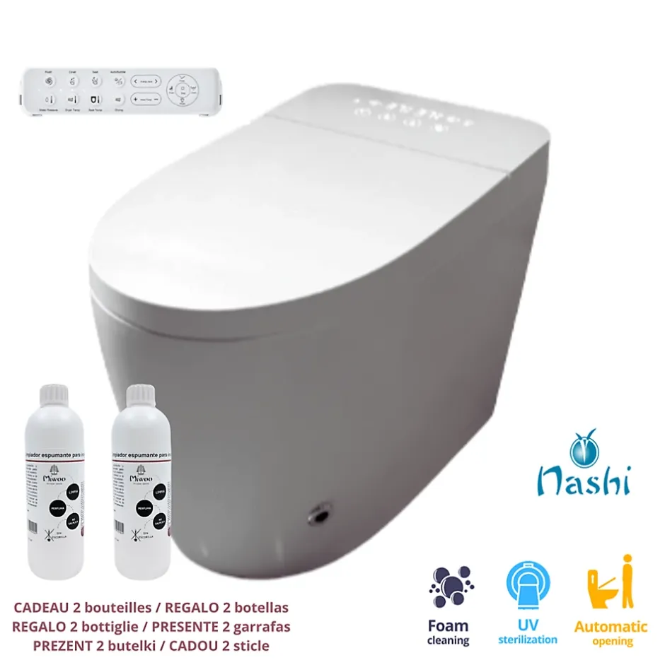 Nashi Toilette japonaise OVIAN PLUS SORTIE HORIZONTALE, WC lavant automatique, avec stérilisation UV gamme supérieure* Wc Japonais